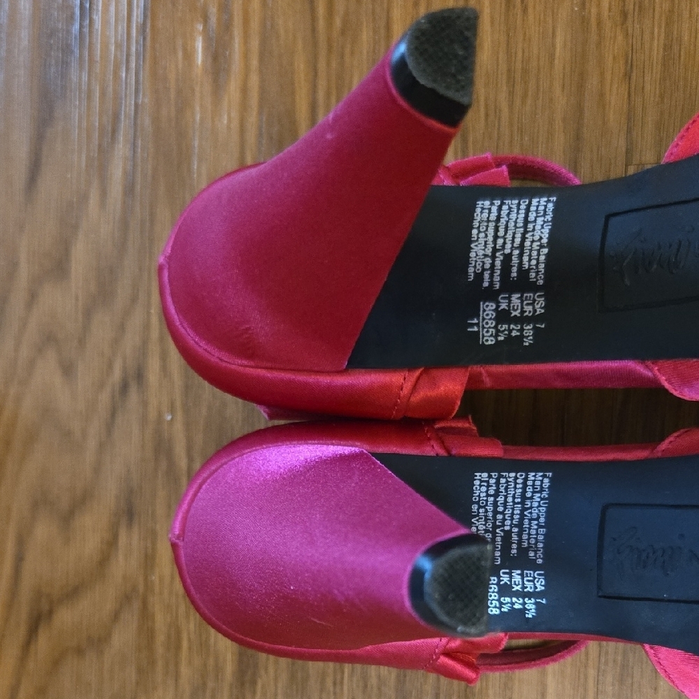 Pink Peep Toe Heels - Picture 5 of 16